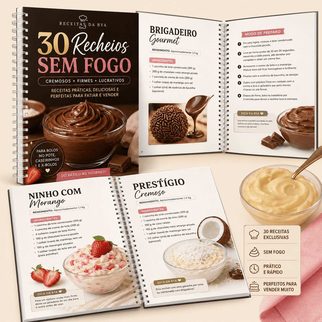 30 Recheios Sem Fogo