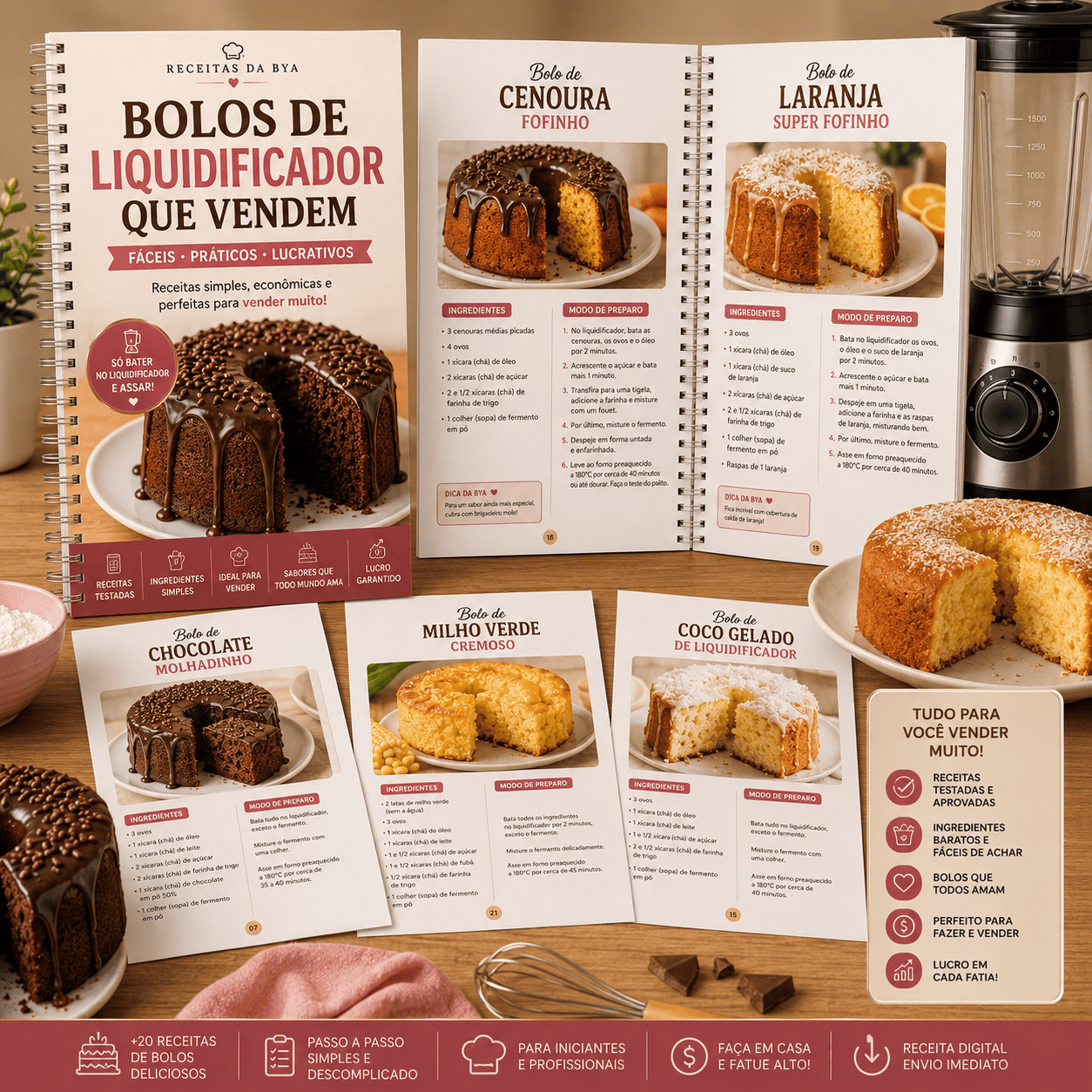 Apostila: Bolos de Liquidificador que Vendem