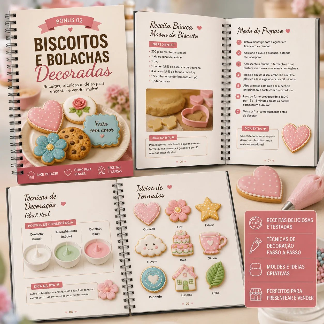 Biscoitos e Bolachas Decoradas — bônus do curso