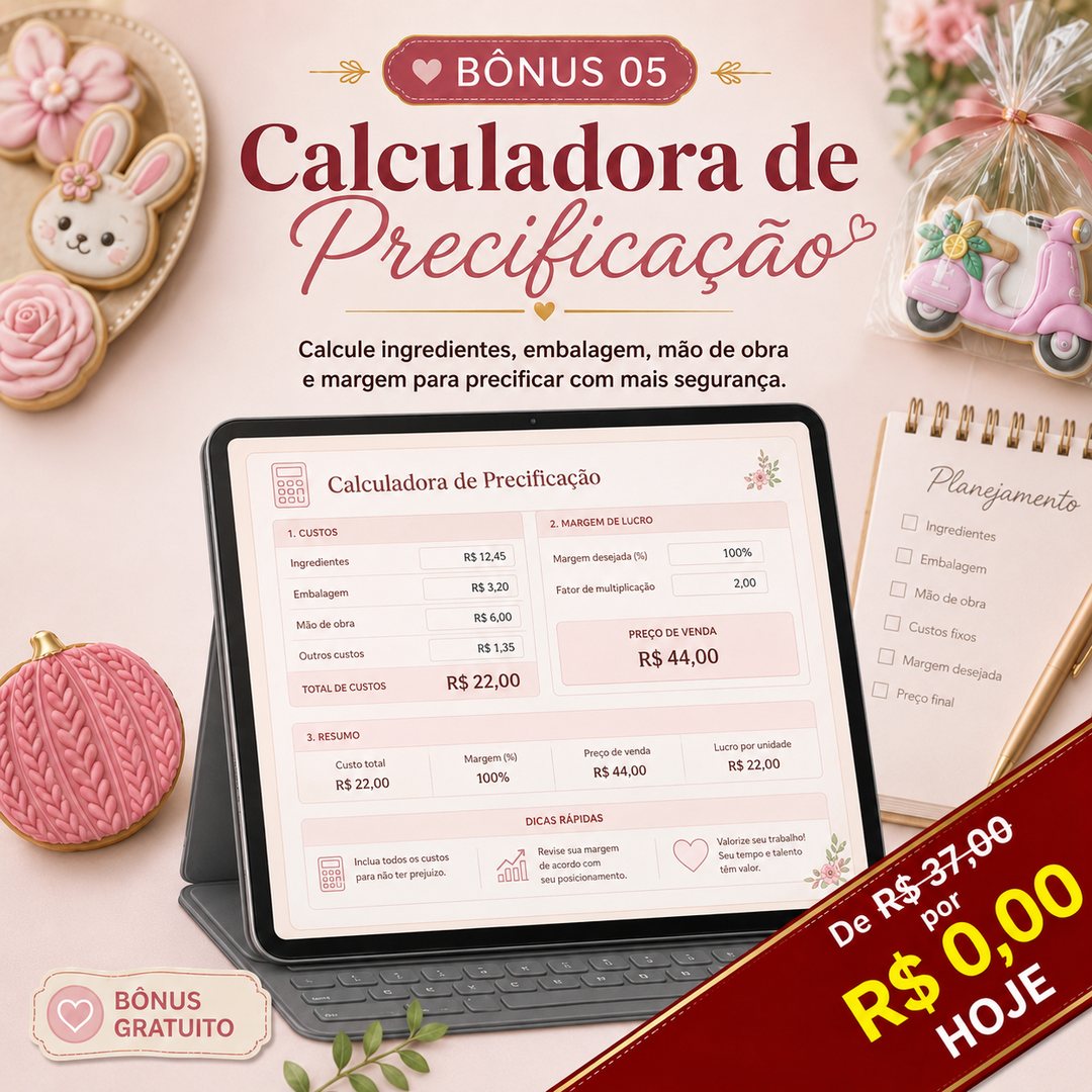Bônus Calculadora de Precificação